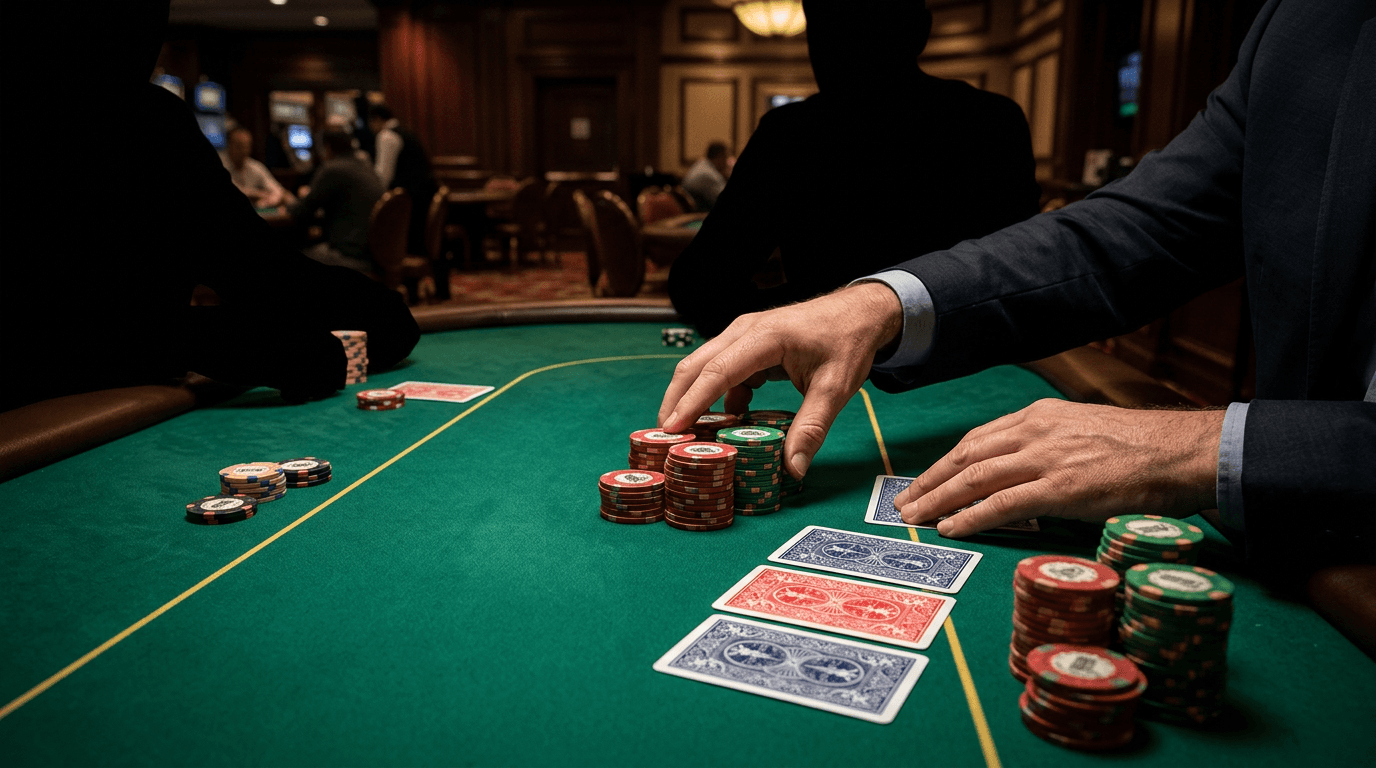 From position, chips push forward as limpers sit behind the betting line.